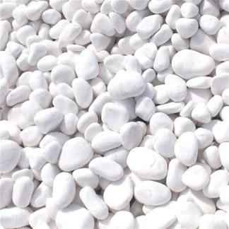 Snow-white Riverstone pebble (2-4cm) 20KG